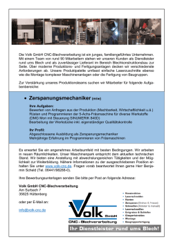 Die Volk GmbH CNC-Blechverarbeitung ist im