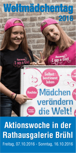 Weltm&auml;dchentag Weltm&auml;dchentag - Ortsgemeinschaft Br&uuml;hl-Ost