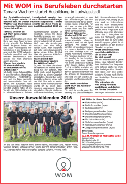 Mit WOM ins Berufsleben durchstarten