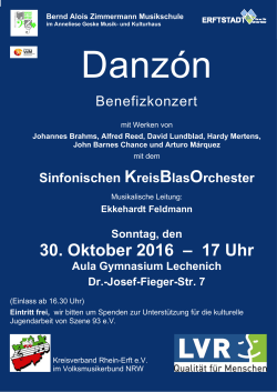 Danzón Benefizkonzert mit dem Sinfonischen