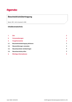 R&uuml;ck&uuml;bertragung von Bescheiden mit DELFIN und Agenda EBP
