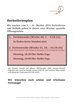 Herbstferienplan