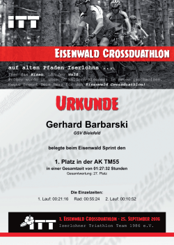 Gerhard Barbarski - Eisenwald Crossduathlon