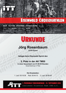Jörg Rosenbaum - Eisenwald Crossduathlon