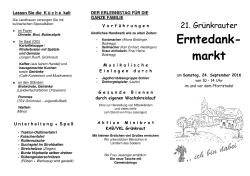 Faltblatt / Programm - in der Gemeinde Grünkraut