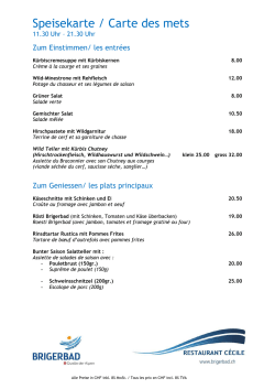 Carte de chasse - Thermalbad Brigerbad