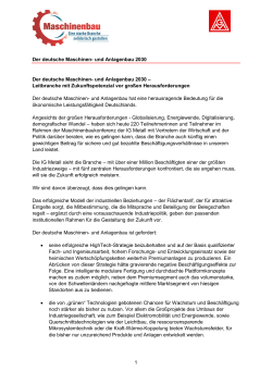 "Der deutsche Maschinen- und Anlagenbau 2030" PDF