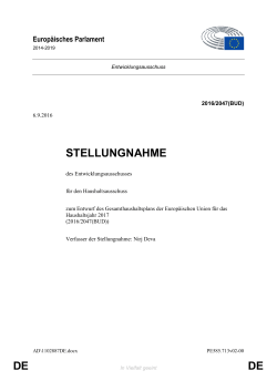 DE DE STELLUNGNAHME