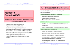 Kapitel 10 Embedded SQL - Databases and Information Systems