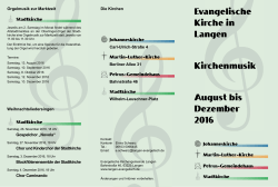 Kirchenmusik-Flyer II 2016 - Evangelische Kirchengemeinde Langen