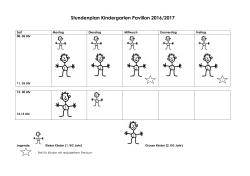 Stundenplan Kindergarten Pavillon 2016/2017