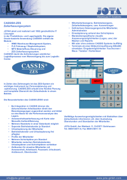 CASSIS®-ZES Zeiterfassungssystem