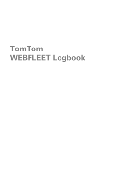 TomTom WEBFLEET Logbook