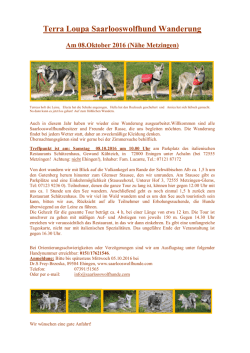 Info und Anmeldung: Hier! - Saarlooswolfhund