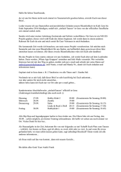 info brief gera - einfach Tanzen