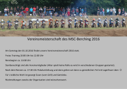 Vereinsmeisterschaft des MSC-Berching 2016