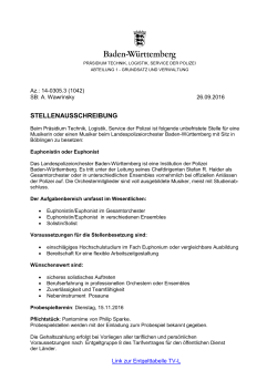 EuphonistIn LPO BB Kennziffer 1042 - Polizei Baden