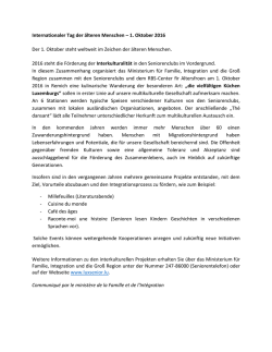 Internationaler Tag der &auml;lteren Menschen &ndash; 1