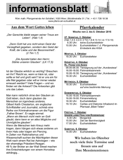 Infoblatt 2.-8. Okt. 2016