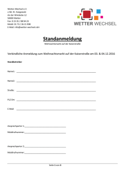 Standanmeldung - Wetter