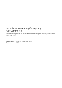 Installationsanleitung f&uuml;r PayUnity WooCommerce