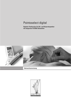Pointoselect digital - Akupunkturbedarf Karl Blum GmbH