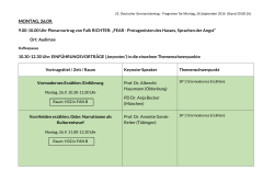 Programm für Montag - Deutscher Germanistenverband