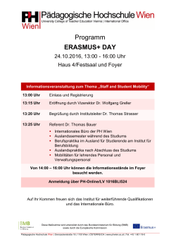 erasmus+ day - Pädagogische Hochschule Wien