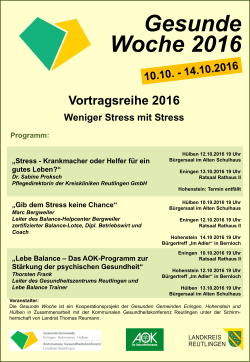 Vortragsreihe 2016 - Gemeinde Hohenstein