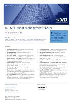 6. DVFA Asset Management Forum