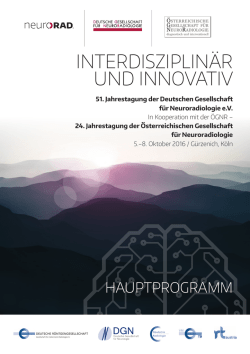 Hauptprogramm - Deutsche Gesellschaft f&uuml;r Neuroradiologie