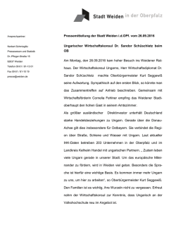 Dr. Sandor Sch&uuml;schletz - Stadt Weiden in der Oberpfalz