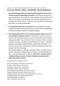 Ein Ja von Heimat‐, Natur‐, Landschaft‐ und
