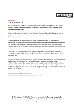 Hiscox startet durch - Private Banking Magazin
