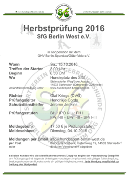 Herbstpr&uuml;fung 2016