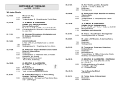 Gottesdienstordnung September 2016