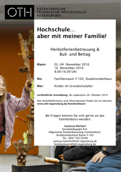 Hochschule&hellip; aber mit meiner Familie!