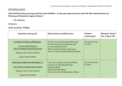 Programm für Mittwoch - Deutscher Germanistenverband