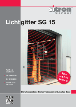 Licht gitter SG 15 - Sitron Sensor GmbH