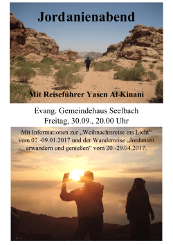 Jordanienabend - Evang. Kirchengemeinde Seelbach