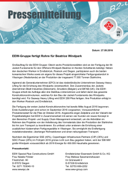 Pressemitteilung - EEW Special Pipe Constructions GmbH
