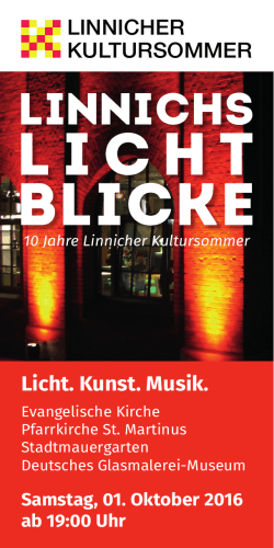 Abschlussveranstaltung des Linnicher Kultursommers am 01.10.
