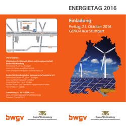 energietag 2016 - Energiekompetenz BW