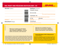 dhl paket und päckchen deutschland + eu