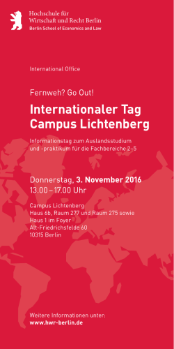 Internationaler Tag Campus Lichtenberg