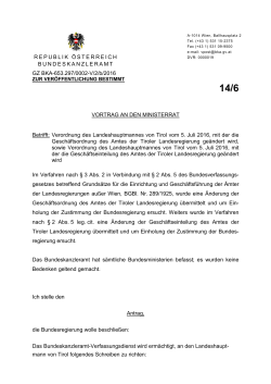 14/6 Vortrag an Ministerrat 27.9.2016