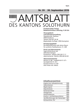 amtsblatt - Kanton Solothurn