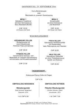 donnerstag, 29. september 2016 wochenangebot