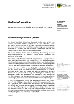 Medieninformation - Medienservice Sachsen