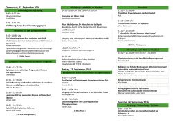 Donnerstag, 22. September 2016 Freitag, 23. September